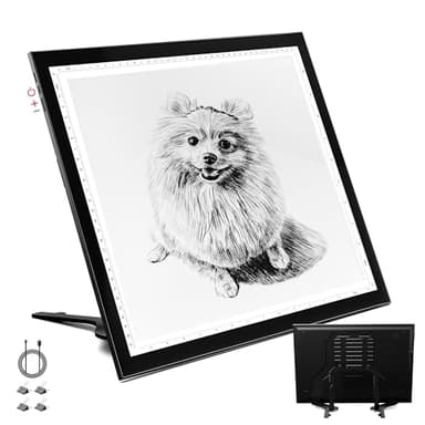 WELZK Diamond Painting Light Pad A3, 16.6×12.6 inchs Diamond Painting Light Board Built-in Stand. Side Buttons 9 Levels Dimming Light Table for Diamond Art Supplies