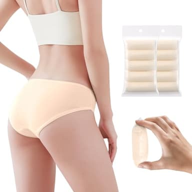20/10/5 PackPack Women's Disposable 100% Cotton Underwear Ladies Briefs Panties for Travel Hotel Spa Hospital Stays Emergencies(RoseBeige-10pcs,M)