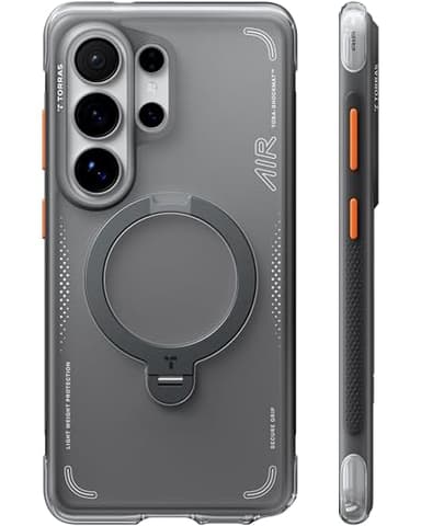 TORRAS Ostand Q3 Air for Samsung Galaxy S26 Ultra Case with 360 Magnetic Stand, Fit for MagSafe, Airbag Cushion, Mil-Grade Drop Tested, Shockproof Phone Case for S26 Ultra 6.9", Shadow Black