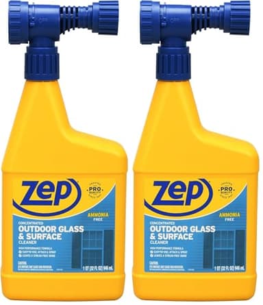Zep Hose-End Outdoor Cleaner - U49910 - Great for Outdoor Glass and Surfaces - 32 Ounces (Pack of 2)