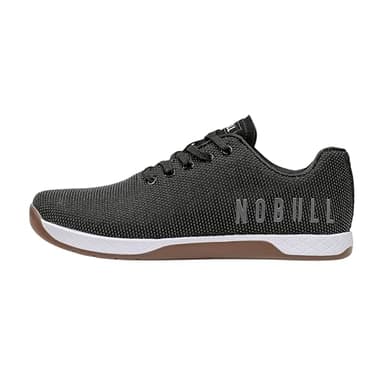 NOBULL Women's Outwork Shoe | Weightlifting & Powerlifting Athletic Shoes, Flat & Stable Support, Carbon Rubber Grip Sole, Black White Gum,7.5