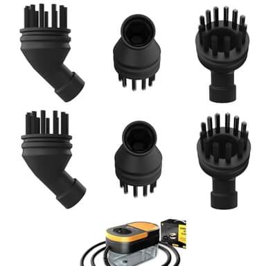Vykyntow 6 Pack Steam Cleaner Replacement Nylon Brush Handheld Steam Cleaner Accessories Attachments Parts Compatible with Gautye G1/Outspurge YX05-024/Spurgehom NYX08-036-VINE/Kiato/Neugo NE055