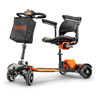 SuperHandy Passport Prime Power Mobility Scooter – Ultralight Aviation-Grade Aluminum Frame, Foldable & Compact, for Indoor & Outdoor, 48V Li-Ion Battery
