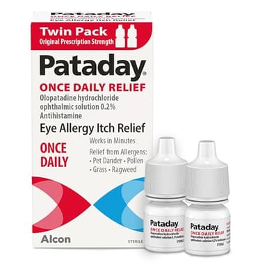 Pataday Once Daily Relief Allergy Eye Drops by Alcon, for Eye Allergy Itch Relief, 2.5 ml (Pack of 2)