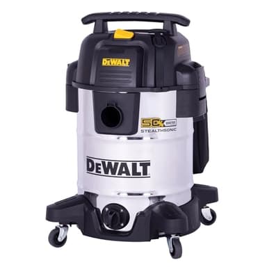 DEWALT 10 Gallon STEALTHSONIC Wet and Dry Shop Vacuum, Ultra Quiet Heavy Duty With Attachments, Powerful Outdoor Vac for Car, Garage, Workshop, Jobsite, Patio, DXV10S-QT, 5 Peak HP