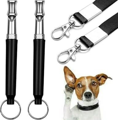 Reddeda Dog Whistle - Stop Barking Neighbors Dog, Ultra-Wide Frequency Ultrasonic Silent Dog Whistle for Dog, 2 Pack Professional Recall Dog Training Whistles