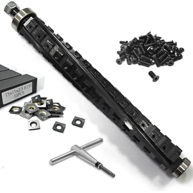 Spiral Cutterhead for DeWalt Planer DW735 DW735X Thickness Planer 13 Inch Spiral Cutter Head with Reversible Carbide Inserts Woodworking Helical Cutter Head