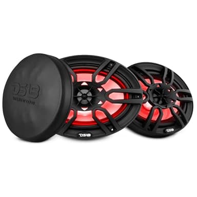 DS18 HYDRO NXL-69 - High End Coaxial Speaker Pair - 2-Way Car Speaker With Integrated RGB Lights - 375 Watt Car Audio system - Water Resistant Speakers - 6 x 9 Inches, Black
