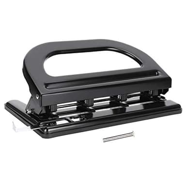 4 Hole Paper Puncher, 4 Hole Puncher Desktop Hole Puncher Heavy Duty Paper Punch Adjustable Paper Punch Manual Hole Punch Punching Tool 30 Sheet Capacity Home Office Supplies Black