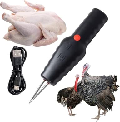Electric Poultry Plucker Machine, Handheld Feather Remover for Chicken Duck Turkey Goose, Portable & Easy to Clean, Powerful De-Feathering Tool | Black