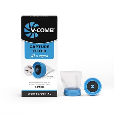 A1 Rechargeable Chemical-Free Lice Removal Electric Comb, Pack of Refill Filters, Natural Head Lice Solution for Children & Adults, Electric Lice Vacuum Comb, for All Hair Types, Gentle Lice Care