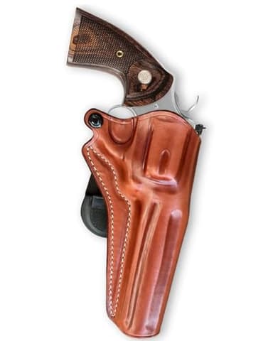 Masc Premium Leather OWB Paddle Holster Open Top Fits Python 357 Magnum 6-inch, Right Hand Draw, Brown Color #1306#