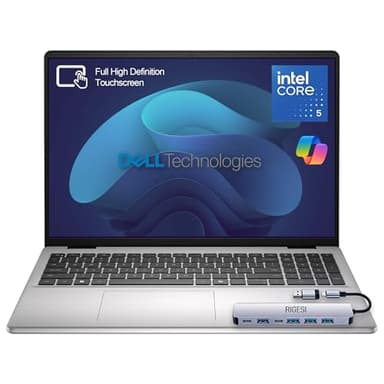 Dell 16" 2K Touchscreen Laptop – Intel Core 5 120U, 16GB RAM, 512GB SSD, 16:10 Display, Backlit Keyboard, Windows 11 Pro- Platinum Silver