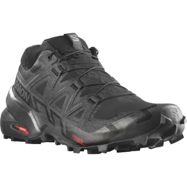 Salomon Mens Speedcross 6 Black/Black/Phantom 8 Wide