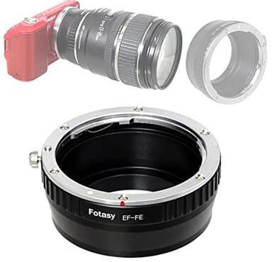 Fotasy Manual Cannon EF Lens to E Mount Adapter, EFS E Mount, EF Adapter to E Mount, Compatible with Sony Mirrorless a7 a7r a7s a7 II III IV a9 a9II a7c aplha 1 a6600 a6500 a6400 a6300
