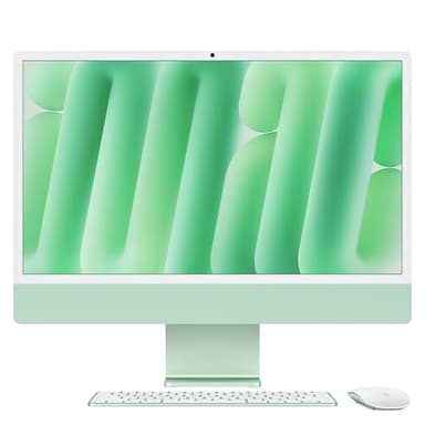 Apple 2024 iMac All-in-One Desktop Computer with M4 chip with 8-core CPU and 8-core GPU: Built for Apple Intelligence, 24-inch Retina Display, 16GB Unified Memory, 256GB SSD Storage; Green