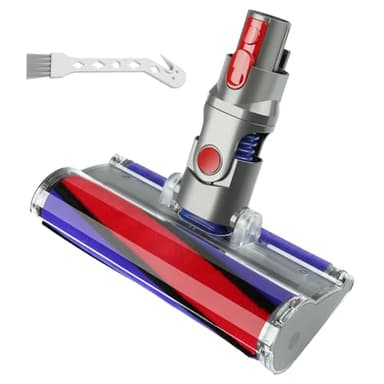 Soft Roller Cleaner Head Compatible with Dy son V10 V11 V15 V8 V7 Cordless Vacuum, Quick Release Fluffy Vacuum Head Replacement Attachments Parts Accessories for Hardwood, Vinyl Floor