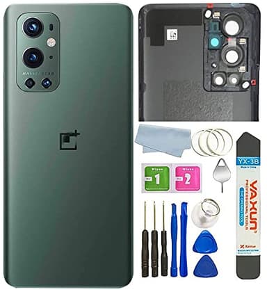 A-creator 9 Pro Back Cover Glass Replacement with Camera Glass Lens and Tape Parts for OnePlus 9 Pro 5G 6.7'' LE2120 All Versions +Tools (Pine Green)