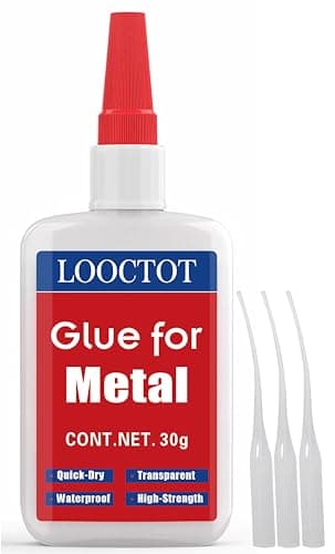 LOOCTOT 30g Metal Glue,Small Piece Metal Repair, Super Instant Glue Bonding Between Metals, Metals and Other Materials,Quick-Dry Waterproof Clear