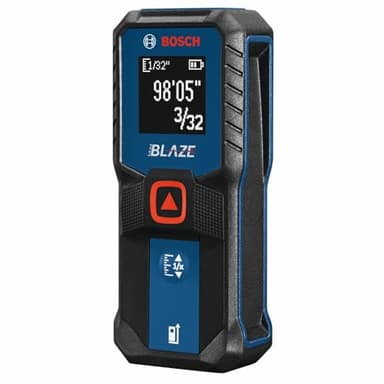 BOSCH GLM100-23 100 Ft Blaze Laser Distance Measure, Includes 2 AA Batteries, Distance Measuring Laser