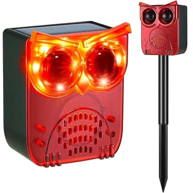 Solar Outdoor Motion Sensor Alarm, 129dB Dog Barking & Gunshot Sound, 13 Looping Sounds to Prevent Habituation, 4 Work Modes, IP55 Weatherproof Alarm for Home, Villa, Yard, Chicken Coop