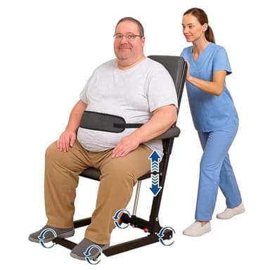 Jaioyios Electric Floor Lift Indoor Movable Chair Lift for Elderly Falls, Devices to Lift Elderly Off Floor with 4 Wheels, Lift Chair with Max Capacity 500 Lbs