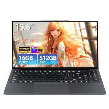 15.6 inch Laptop, Laptops with Core processor (up to 3.40GHz), Gaming Laptop 16GB RAM 512GB ROM, FHD 1920 x 1080, Win 11 Pro Traditional Laptops Computers with WIFI BT 5.0 Netbook For Student Busines