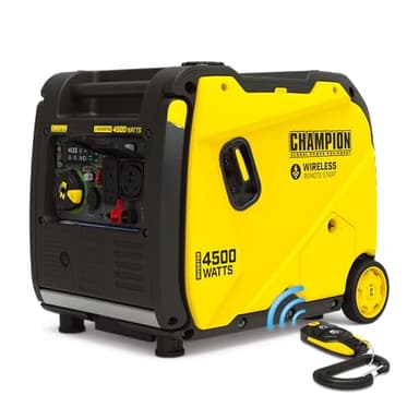 Champion Power Equipment 4500-Watt Wireless Remote Start Inverter Generator with Quiet Technology and CO Shield
