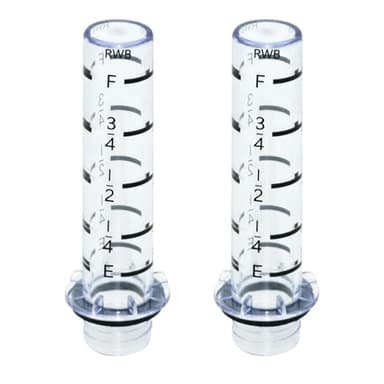 2Pcs 6495 Oil Tank Gauge Scale Vial for 3/4" Gauges, Fuel Oil Equipment Parts, with Gasket