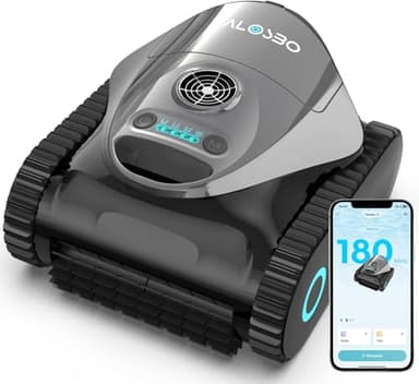 (2026 New) TALOSBO C1 Robotic Pool Cleaner, 180 Mins, Ultra-Strong Suction, Wall & Waterline Cleaning, Pool Vacuum for Inground Pools up to 1615 sq.ft, Dual Filtration, Smart Navigation, App Support