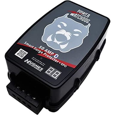 Power Watchdog PWD50EPOH 50 Amp Smart RV Hardwired Surge Protector - Emergency Power Off (EPO) – Bluetooth Monitoring - Replaceable Surge Module - LED Diagnostics - Durable for RV Campsite Use