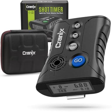 Cranix Professional Shot Timer for Shooting Competition, 0.01s Precision Tactical Training Shot Timers with Loud Buzzer, Enhanced Detection & Long Battery Life & 4 Modes (Sapphire Blue)