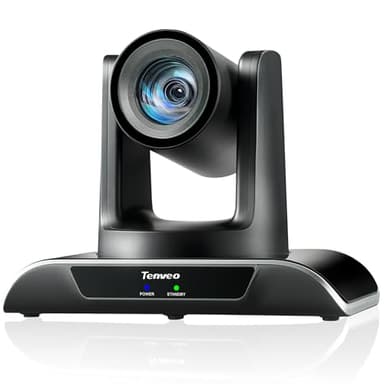 Tenveo HDMI/USB3.0/LAN(PoE) PTZ Camera AI Humanoid & Face Auto-Tracking, 20X Optical Zoom PTZ Camera IP Live Streaming, FHD 1080P 60FPS, for Church Services Worship Video Conference Live Streaming