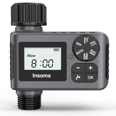 Outdoor Garden Hose Faucet Timers, Programmable Water Sprinkler Timer with Rain Delay/Manual/Automatic Drip Irrigation and Lawn Watering System for Yard, 1 Outlet