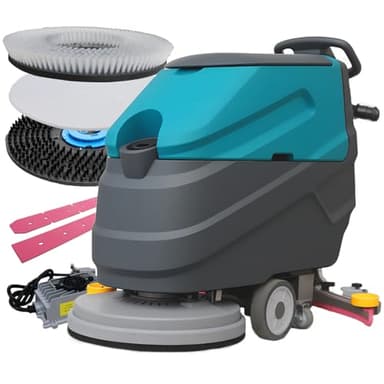 KARHDIR C7 Walk Behind Commercial Floor Scrubber Machine, 22" Cleaning Width, 31.5" Suction Width, 18.5 Gallon Solution Tank, 15.9 Gallon Recovery Tank, 32000 Sqft/h, Complete Set of Parts