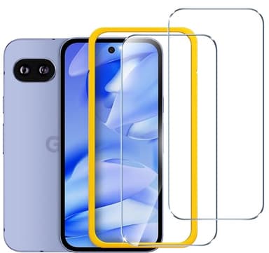 ivoler 2 Pack Screen Protector for Google Pixel 9a, Tempered Glass Film, Alignment Frame, Easy Installation, Anti-Scratch Case Friendly Clear HD Film, 6.3-inch