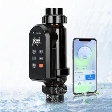 Chlorine Generator for Salt Water Pool, up to 40000 Gallons, Built-in Wi-Fi & App Remote Control, Salt Water Pool Chlorinator with Smart Digital Panel, Salt Water Pool Filter System