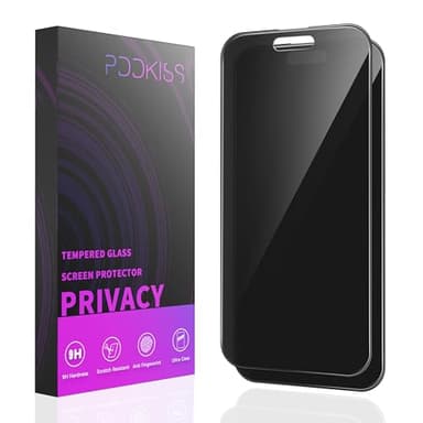 PDDKISS 2 Pack Privacy Screen Protector for iPhone 16 Pro Max (2024) 6.9 inch Black Anti Spy Tempered Glass