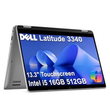 Dell Latitude 3340 3000 2-in-1 Business Flip Convertible Laptop (13.3" FHD Touchscreen, Intel i5-1335U (> i7-1255U), 16GB DDR5, 512GB SSD), 1080p IR Webcam, Intelligent Audio, Win 11 Pro w/AI Copilot