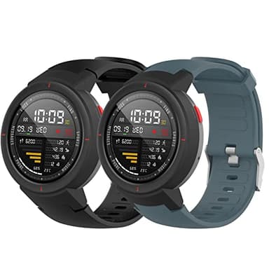 Bangyee Watch Bands Fit for Amazfit Verge, 2PACK Adjustable Colorful Silicone Replacement Bands Wristbands Accessory Straps Bracelet for Amazfit Verge Lite Smartwatch