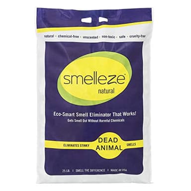 SMELLEZE Dead Animal Odor Eliminator for Strong Odor Removal - Eliminate Dead Rodent & Wildlife Smell - Safe Indoor & Outdoor Use, Natural Odor Remover, Fresh & Effective - Granules, 25 lbs.