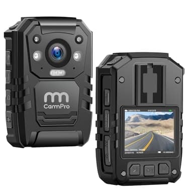 CammPro I826 1296P HD Police Body Camera,128G Memory,Waterproof Body Worn Camera,Premium Portable Body Camera with Audio Recording Wearable,Night Vision,GPS for Law Enforcement