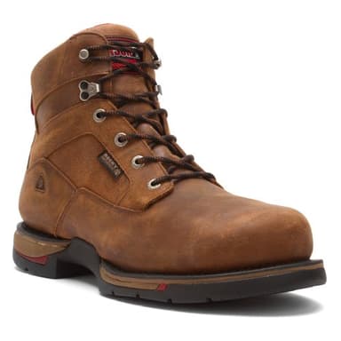 Rocky Men's Long Range 6" Brown/Oak Waterproof Aluminum Toe Leather Boots 8 M