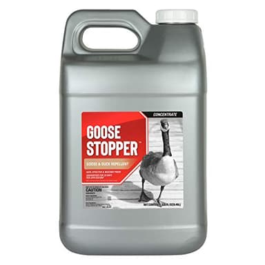 Goose Stopper, Liquid Animal Stopper Repellent, All Natural, Effective All Year Round, Safe for People and Pets, No Harsh Chemicals, Ready to Use, Goose Repellent - 2.5 Gallon Concentrate