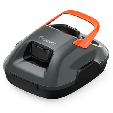 Gosvor LiteVac 800 Robotic Pool Cleaner, Pool Vacuum for Above Ground Pool Lasts 90 Mins, Self-Parking Design, 7.5 lbs Lightweight, Suitable for Flat Pools up to 860 sq. ft, Orange