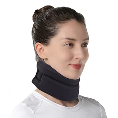Willcom Neck Support Brace for Snoring Sleep Apnea, Soft Cervical Collar for Cervicorrect, Pain Relief, Posture Corrector, Sprainand(Black, 14-16.5 inch)