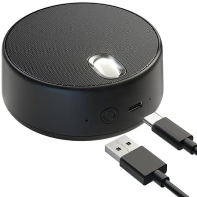ROFALL USB Computer Speakers with Microphone, PC Laptop Speaker with Mic, 2 Sound Modes, Hand Free Enhanced Voice Pick up, Compatible with Zoom for Personal Call and Home Office Meeting