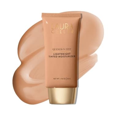 LAURA GELLER NEW YORK Quench-n-Tint Tinted Moisturizer - Sheer to Light Buildable Coverage - Natural Glow Finish - Lightweight Formula with Hyaluronic Acid, 04 Medium