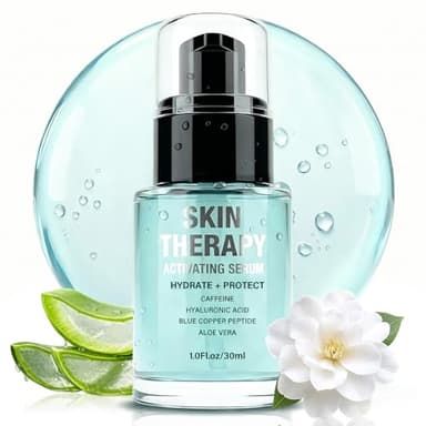 Red Light Therapy Activation Serum for Face & Neck | Hydrating Anti-Aging Formula with Blue Tansy, Hyaluronic Acid & Aloe Vera | Pairs with LED Light Therapy & Microcurrent Devices | 1 Oz