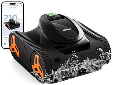 iGarden Robotic Pool Cleaner KN Series, 210-Min Runtime, Smart 3D Navigation, Full-Inverter Energy-Saving Tech, Cleans Floor, Wall & Waterline, for Above-Ground & Inground Pools